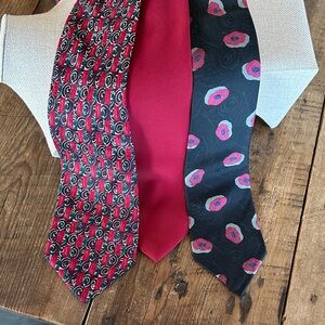 Elegant Men's Tie Collection - Burgundy, Black, Patterned